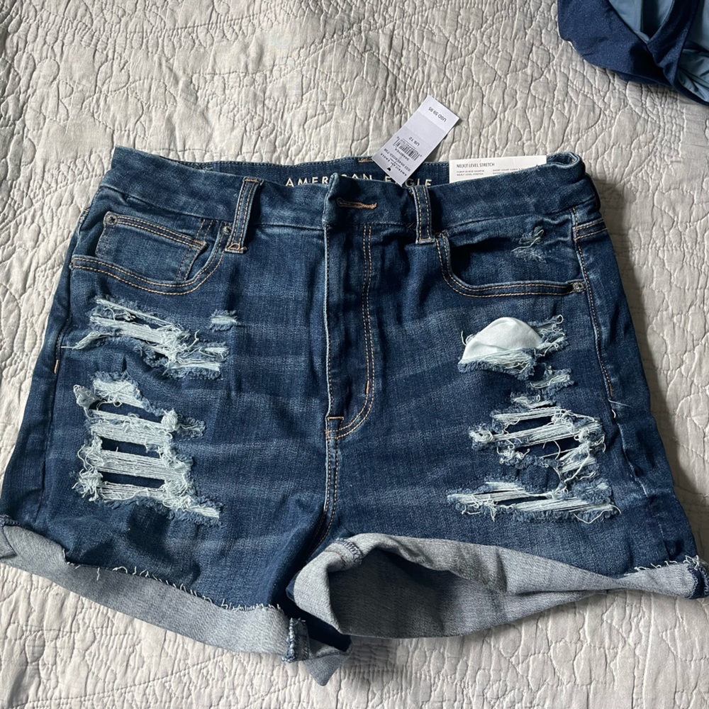 BNWT American eagle denim shorts curve size 12